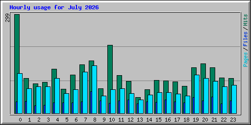 Hourly usage for July 2026